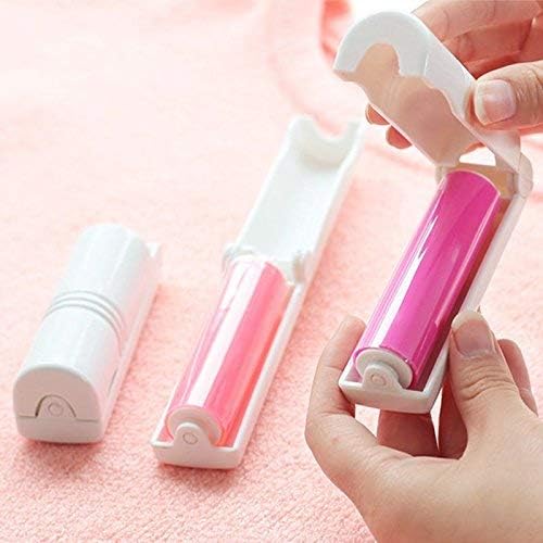 VANTIYAUS Lint Roller（4pcs） Reusable Foldable Portable Clothes Washing Carpet Sheets dust Suction Brush Picker Set Cleaner,Pet Hair Remover Brush(Random Color)