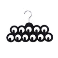 Velvet Scarf Storage Organizer for Closet (Pack of 3), Black | by Home Basics | Scarf Holder for Scarves and Ties | Slim Scarf Hangar Useful for Belts and Jewelry