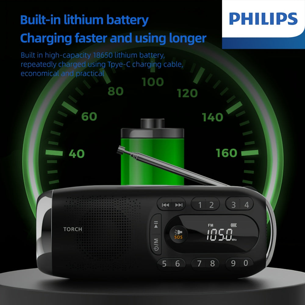 Philips Hitni Radio, Veliki Digitalni Ekran, Precizna Frekventna Modulacija, Čist Kvalitet Zvuka, Klasičan Izgled, Jednostavna Upotreba, Izvanredno Trajanje Baterije, Slušanje Celog Frekventnog Opsega Bez Mrtvih Uglova