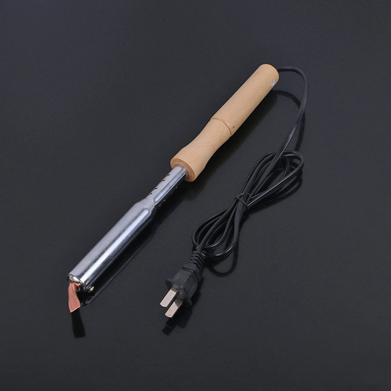 外热式电烙铁弯扁头木柄电洛铁大功率发热芯75w150W焊接专用电烙