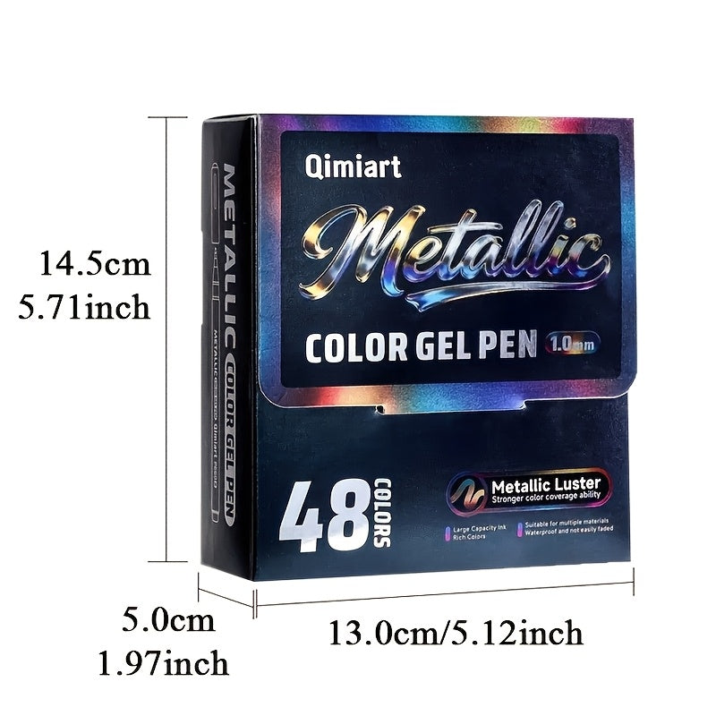 LANGUO Multi-Color And Metallic Gel Pens, 36/48/54/72/90/144 COLORS, 1.0Mm Tip, Vivid Pigment, Works on All Surfaces, for Rock Drawing, Glass Art, Wood Crafts, Journaling, And Gifting