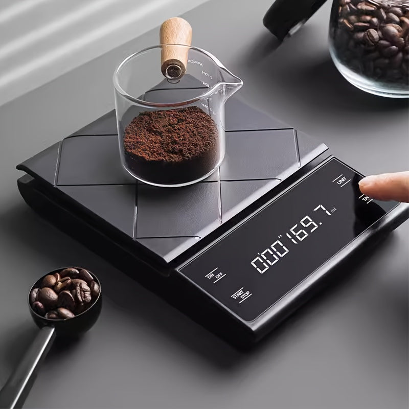 1 kom 3kg Digitalna Hronografska Stona Vaga za Kafu Elektronska Vaga 0.1g Kućna Vaga za Pečenje Dodirna Vaga za Merenje Prašine
