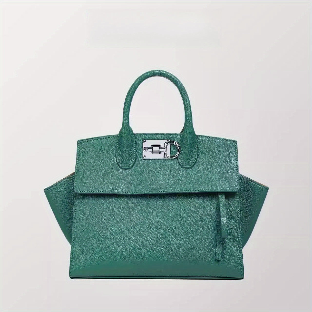 Vintage Large Capacity Second-Layer Handbag with Adjustable Strap & Buckle Closure - Green/// Handbags Suitable for Travel,, Shopping - Dry Only Elegant Handbag
