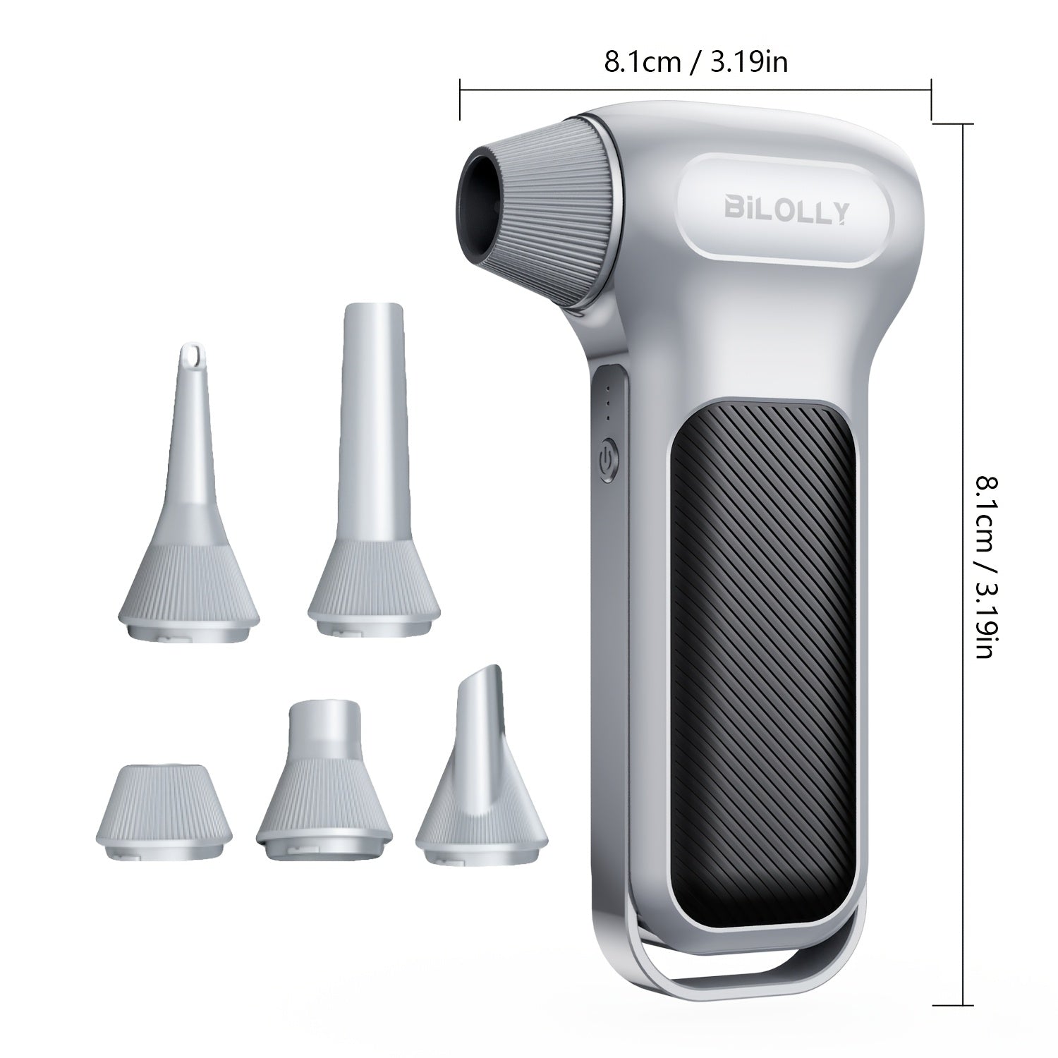 BILOLLY Turbo Duvač Prašine, 150.000 RPM Ventilator sa Kompresorom Vazduha Jačine Uragana, Brushless Motor Visokih Performansi, Baterija od 8000mAh Ultra-Duga Izdržljivost, Idealan za Uklanjanje Prašine sa Elektronskih Uređaja, Čišćenje Automobila i Palje
