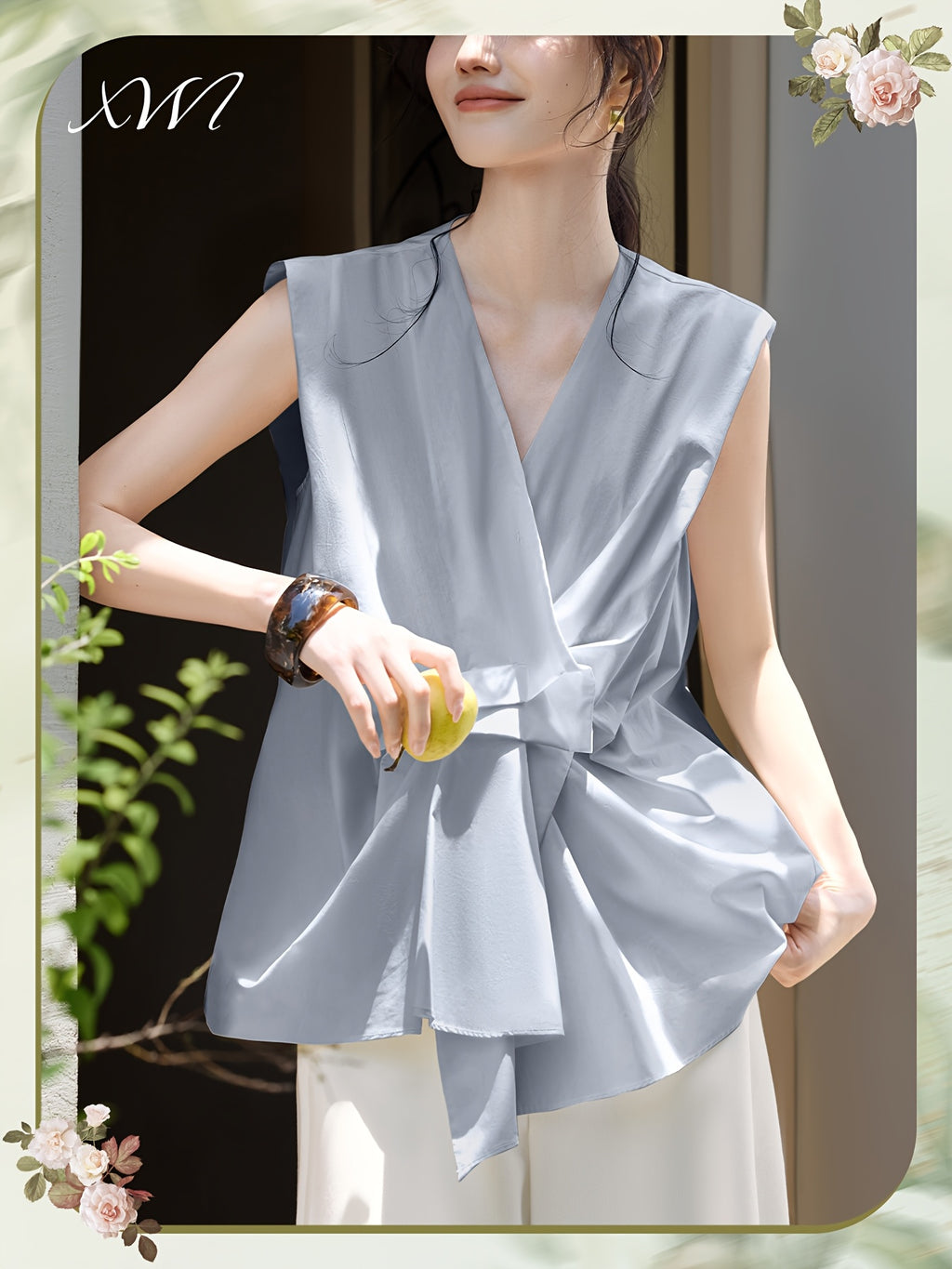 XWI Spring/Summer New Solid Color Shirt, Designer Shirt Top, New Designer Shirt Top for Women