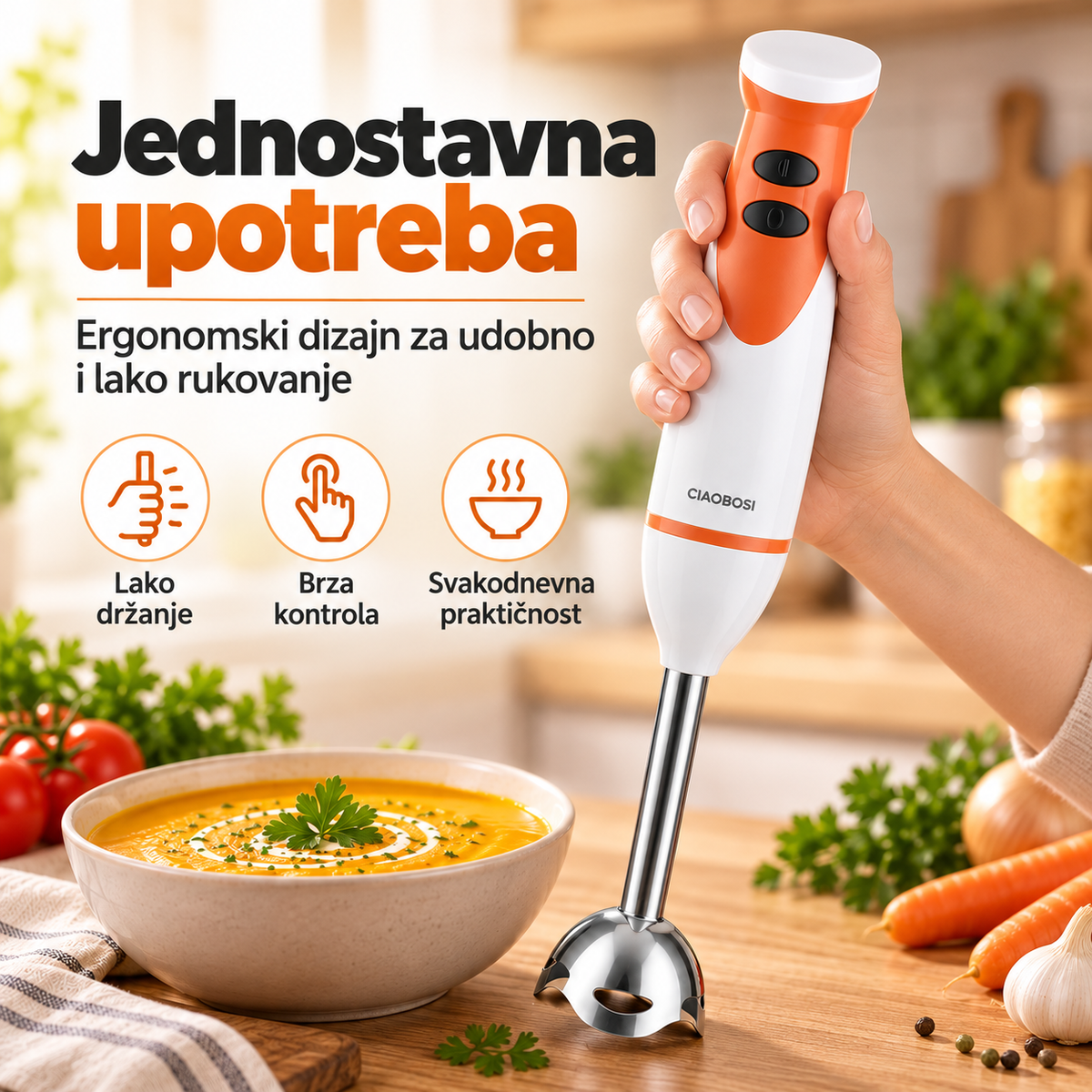 Ručni štapni blender – praktičan kuhinjski aparat za brzo miksanje i usitnjavanje