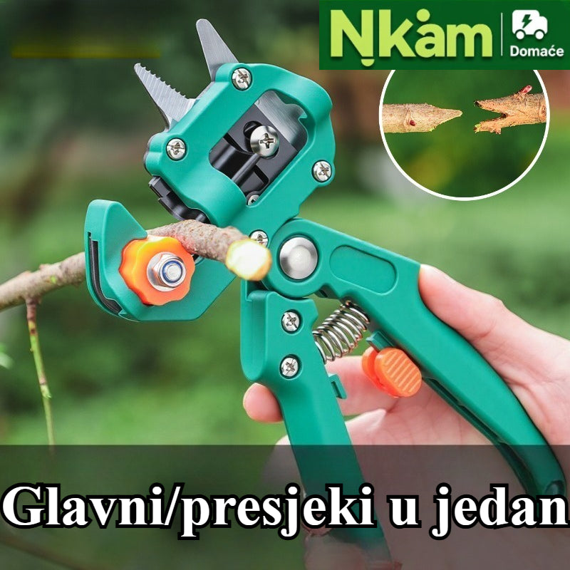 Multifunkcionalni baštenski alat za ceđenje i šislanje, nasumične boje, dvostruka funkcija, set alata za sečenje grana i šislanje sa rezervnim sečivima za svakodnevnu upotrebu u rasadnicama