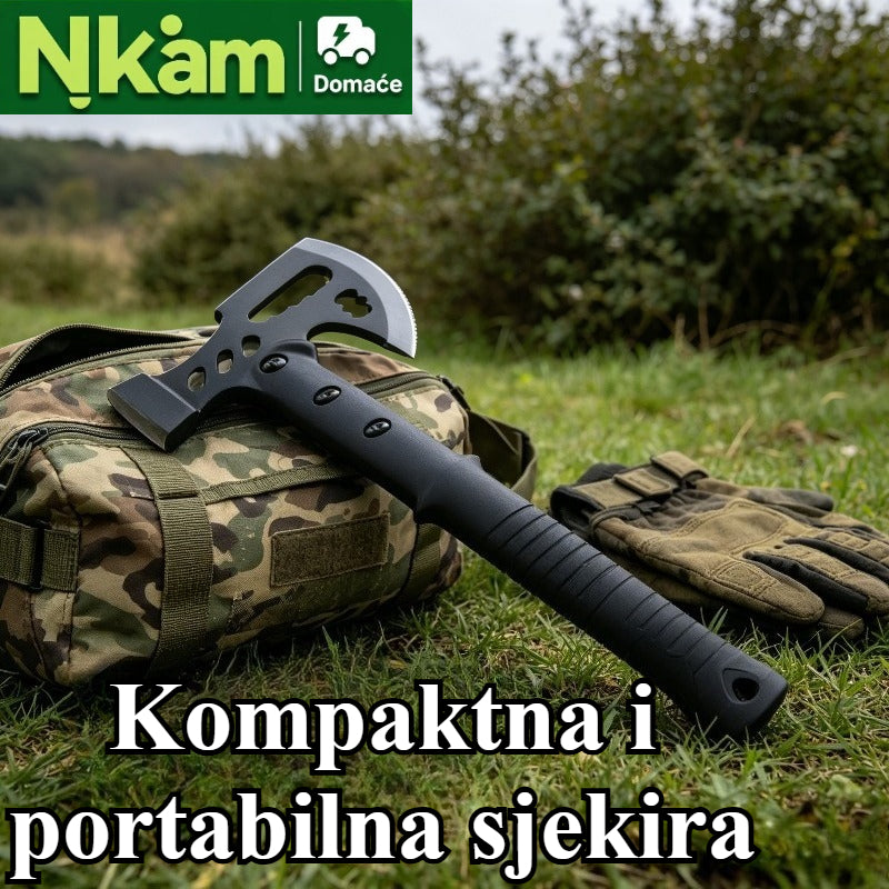 Dostava za 3-5 dana! Višenamenska sekira za kampovanje na otvorenom, prenosiva ručna sjekira za cepanje drva i radove na kampingu