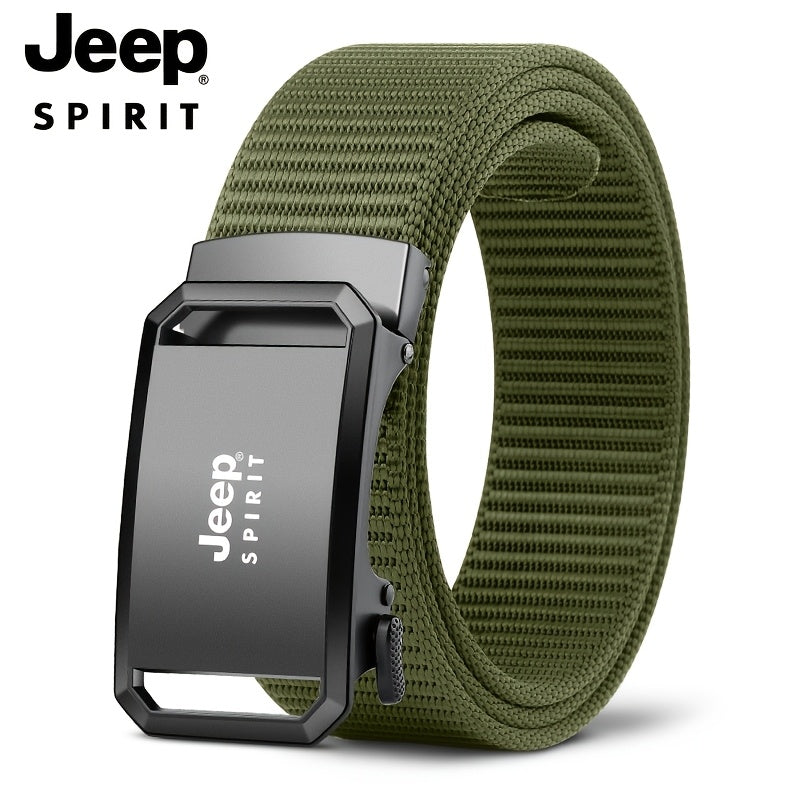 Jeep 1 komad muški kaiš sa poklon kutijom, automatska kopča, pojas za pantalone za svakodnevnu i poslovnu upotrebu, kancelarijska odeća, svakodnevni kaiš, elegantan dizajn, minimalistički kaiš, izdržljiv materijal, visok kvalitet, podesivi pojas, automats