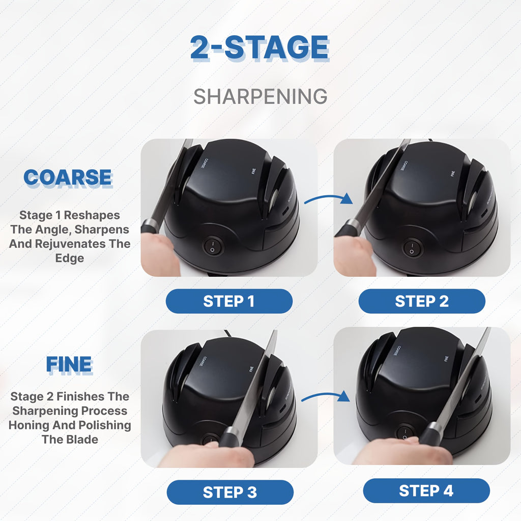 3-In-1 Electric Knife Sharpener, Great for Kitchen And Sport Knives, Scissors, Screwdrivers, Retractable Cord, Kitchen Additions