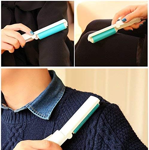 VANTIYAUS Lint Roller（4pcs） Reusable Foldable Portable Clothes Washing Carpet Sheets dust Suction Brush Picker Set Cleaner,Pet Hair Remover Brush(Random Color)