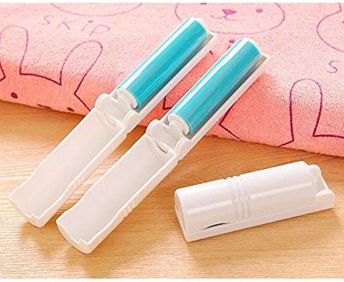 VANTIYAUS Lint Roller（4pcs） Reusable Foldable Portable Clothes Washing Carpet Sheets dust Suction Brush Picker Set Cleaner,Pet Hair Remover Brush(Random Color)