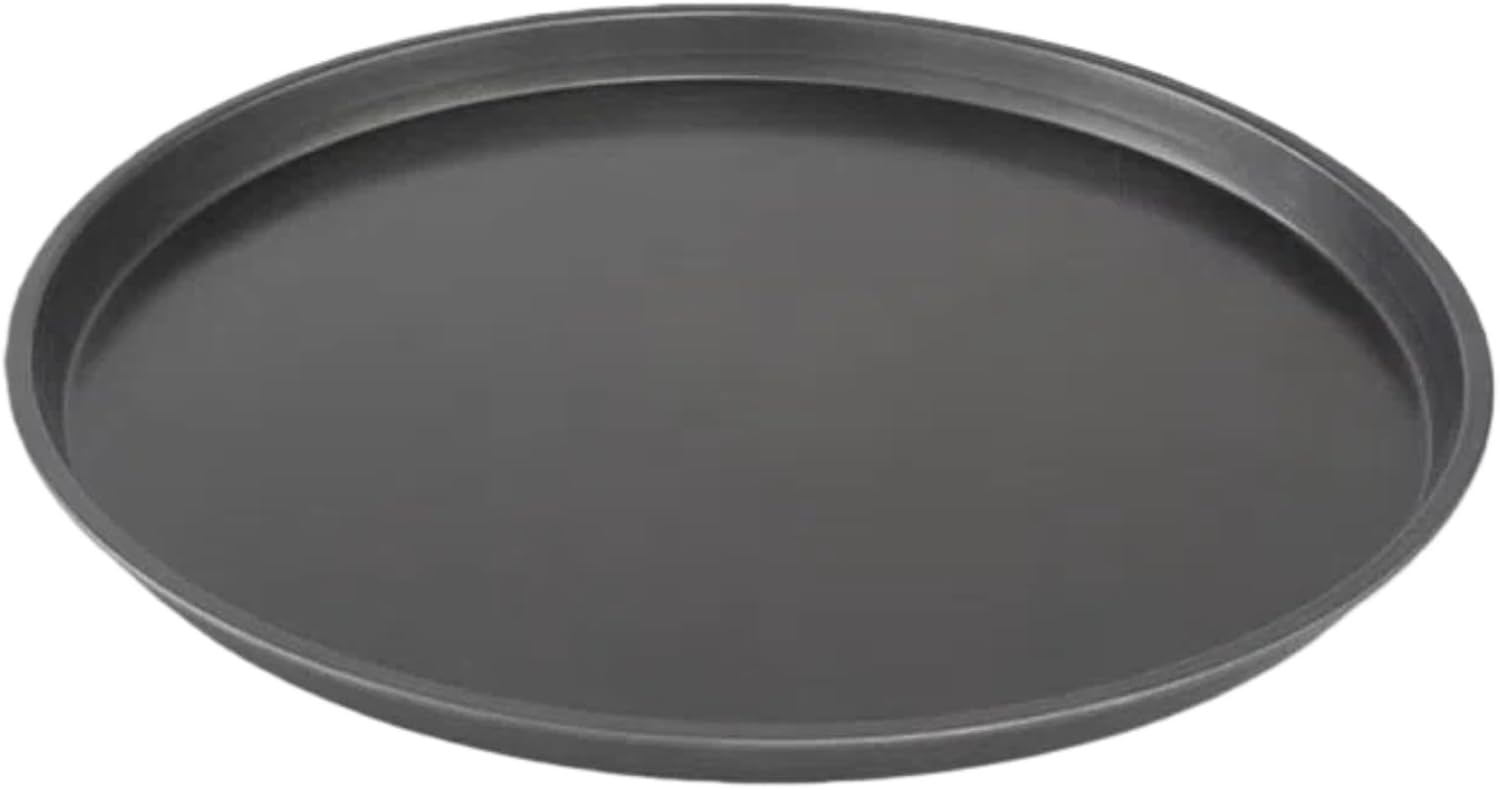 Cyoufine12 Inch Pizza Pan, Stainless Carbon-Steel Pizza Tray for Baking, Black Nonstick Round Baking Sheet Plate for Home Kitchen