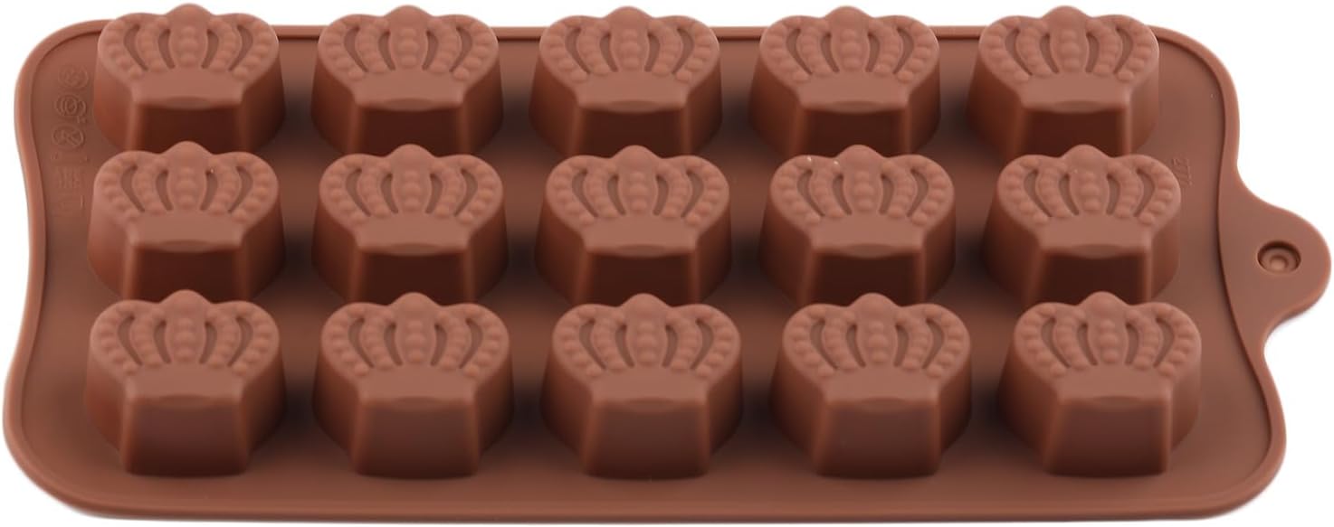 15 Cavity Crown Silicone Chocolate Molds For Chocolate Candy