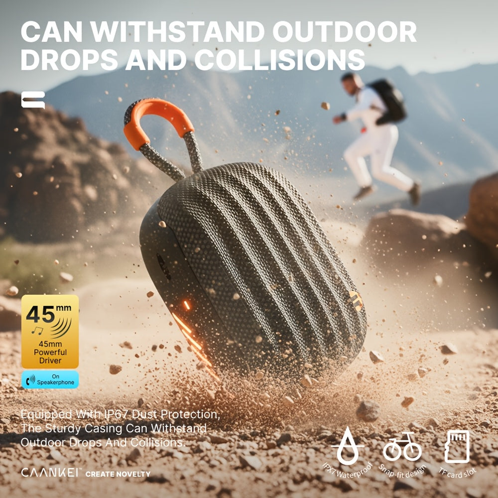 Smart Wake-up Voice Cycling Speaker with TF Card Slot, Latest Cycling Speaker, Convenient and Compact - TWS Pairing, Ultra-long Battery Life - Wind-noise Resistant Built-in Microphone, Suitable for Computers and Mobile Phones for Direct Calls
