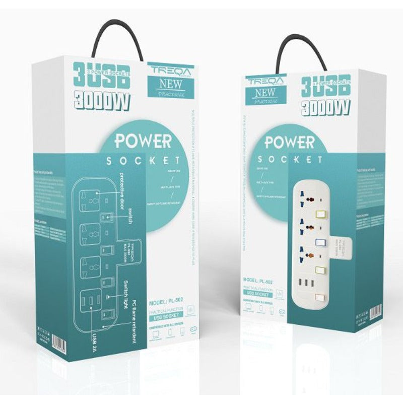 Višestruki razvodnik sa adapterom, 3 AC univerzalne utičnice + 2 USB porta zidno punjačko produžetak, pojedinačni prekidač višestruki pretvarač utičnica za dom, putovanja, kancelariju