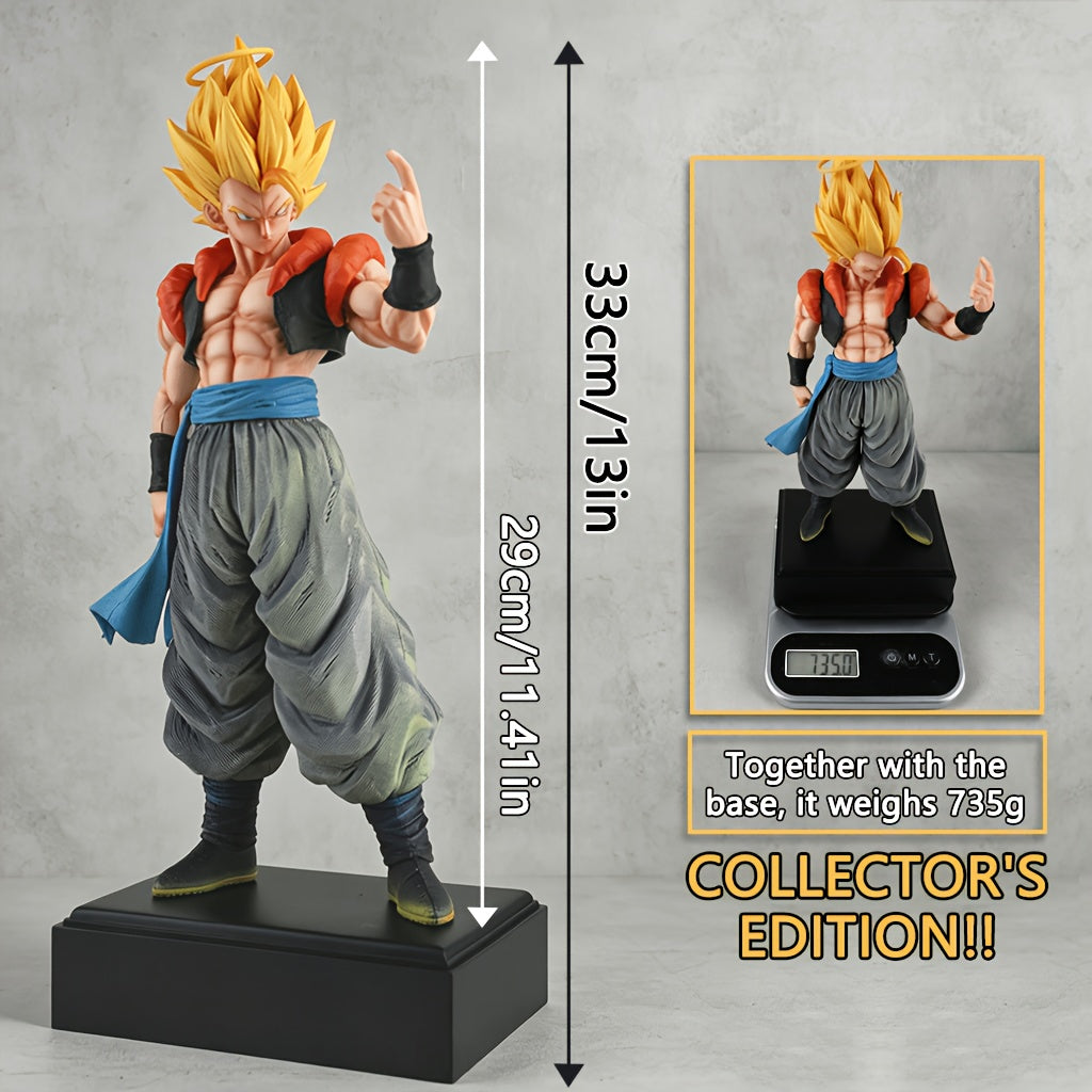 Dragon Ball Gogeta Super Saiyan 33CM Anime Figure - Collectible Statue with Golden Halo 735G | Anime Figures, PVC Action Figure, Room Decoration, Collectible Toys, Dragon Ball Characters, Anime Fan Gift