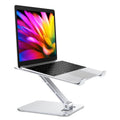 Ergonomski stalak za laptop i držač za tablet, podesiv po visini i uglu, napravljen od visokokvalitetne legure aluminijuma za izuzetnu stabilnost. Savršeno odgovara uređajima Macbook, HP i Dell.