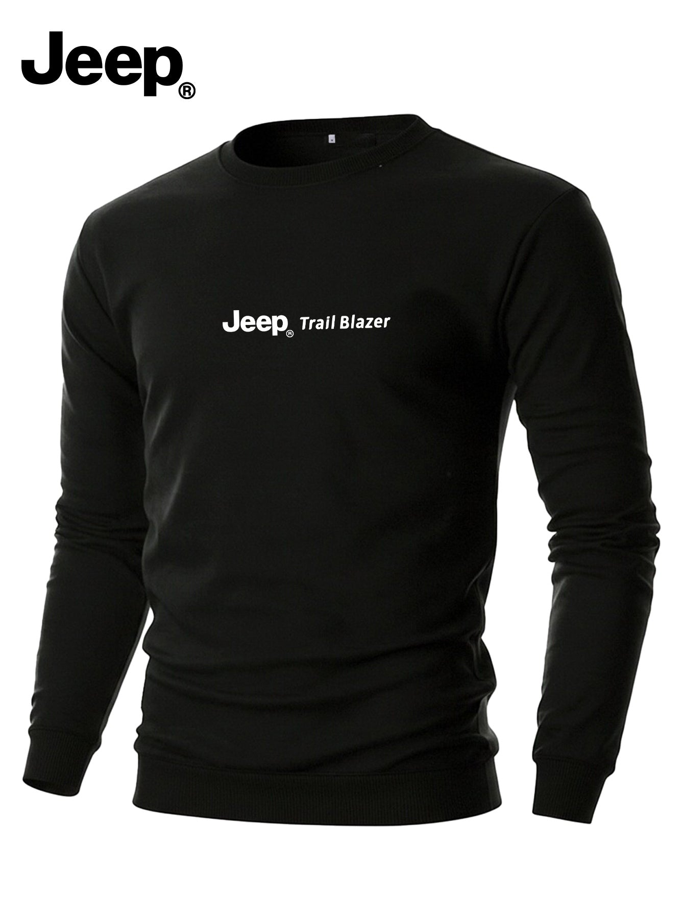 Jeep Muška Dugački Rukav Duks Oli Izrez Široki Ležerni Trendi Svestrani Svakodnevni Izlazak Udoban Prozračan Pulover Top
