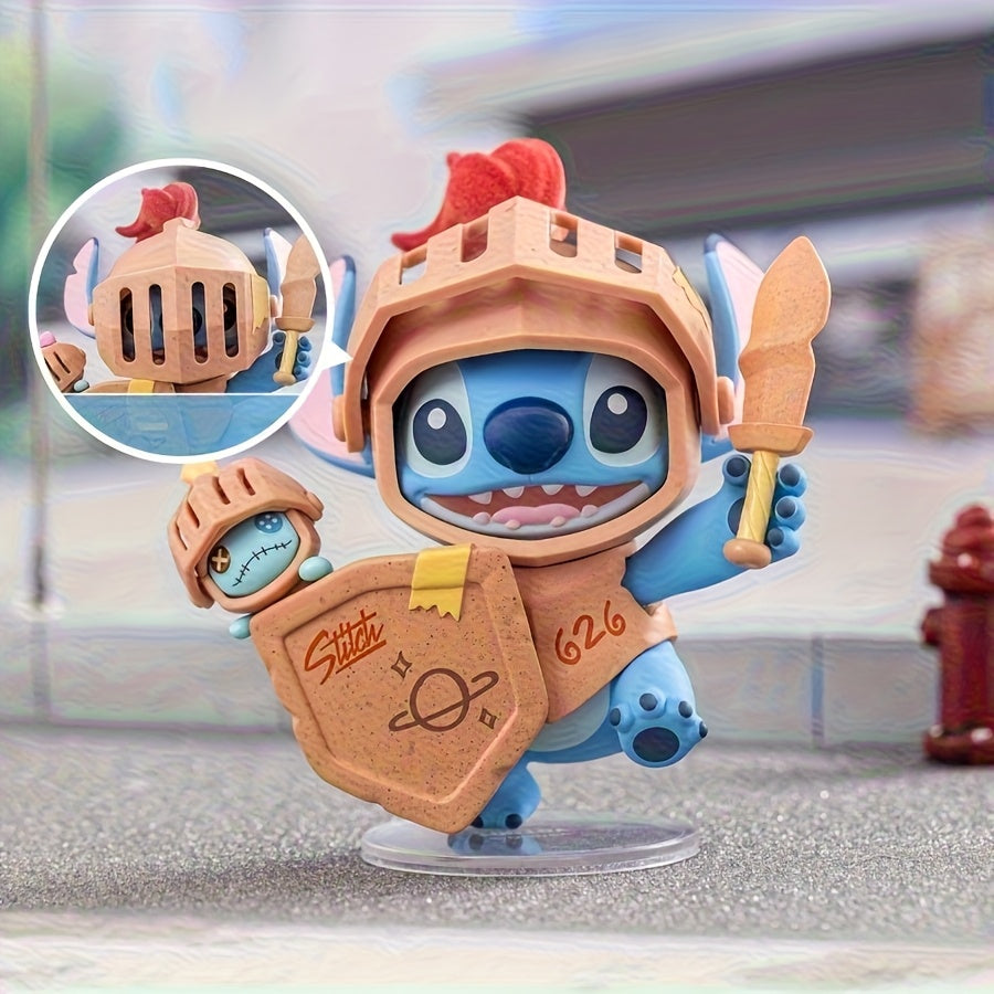 Random 1pc MINISO Stitch City Adventure Series Desktop Ornament Will Be Randomly Included As a Gift. Toy Figurines And Plush Dolls. As a Birthday Present And Suitable As a Holiday Gift Or Home Decoration, Valentine'S Day And Easter Gifts