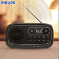 Philips TAR1100 Prenosivi Multifunkcionalni Radio Bežični Zvučnik, Kompatibilan sa FM Radijem, TF Karticom i MP3 Plejerom, Digitalno Ugađanje, Može se Priključiti Žične Slušalice za Slušanje Muzike, Može se Bežično Povezati sa Mobilnim Telefonima i Računa