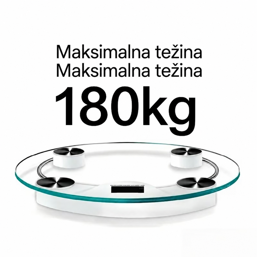 Okrugla elektronska vaga sa USB punjenjem