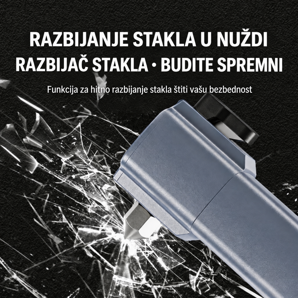 Multifunkcionalno Čekić-Svetiljka za Prozore Visoke Svetlosti Bočna Lampa Dvostruka Funkcija Zum Svetiljka Magnetni Sigurnosni Čekić za Kampovanje