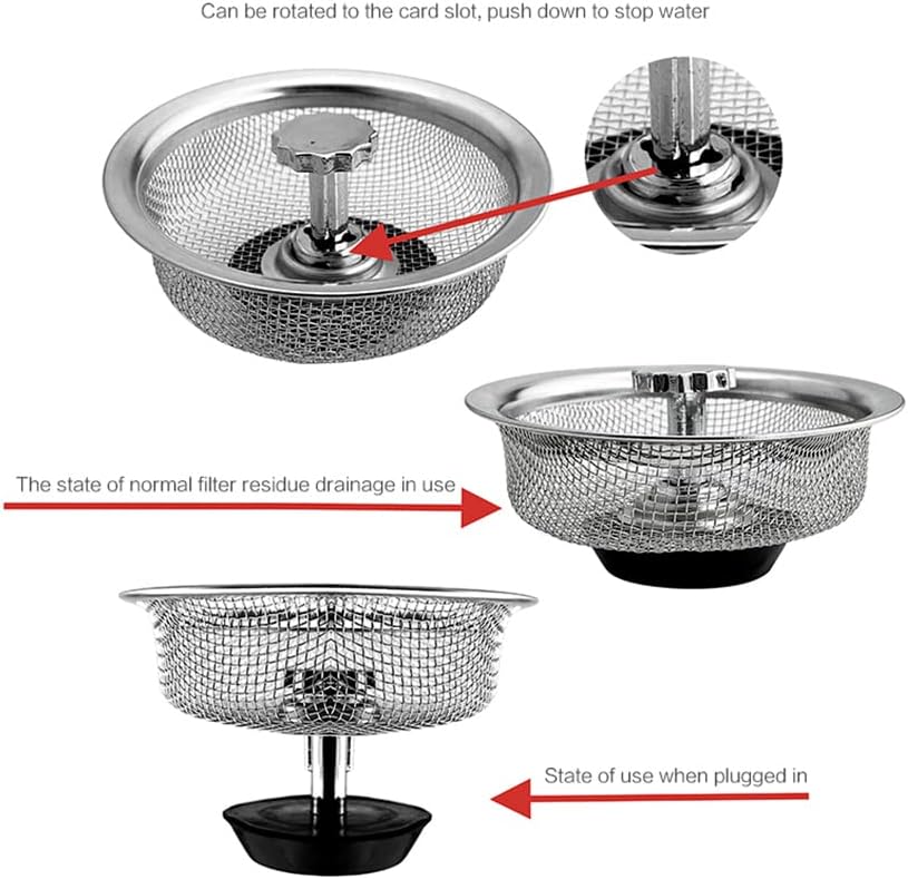 1PCS Stainless Steel Kitchen Sink Strainer 83×44×35mm