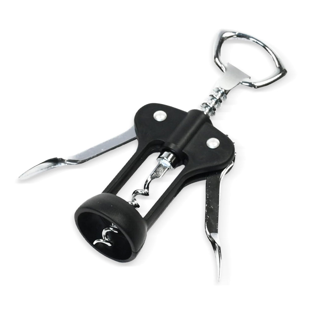 Chef Craft Select Waiters Corkscrew with Foil Cutter and Bottle Opener, 5 inches in Length, Stainless Steel/Black