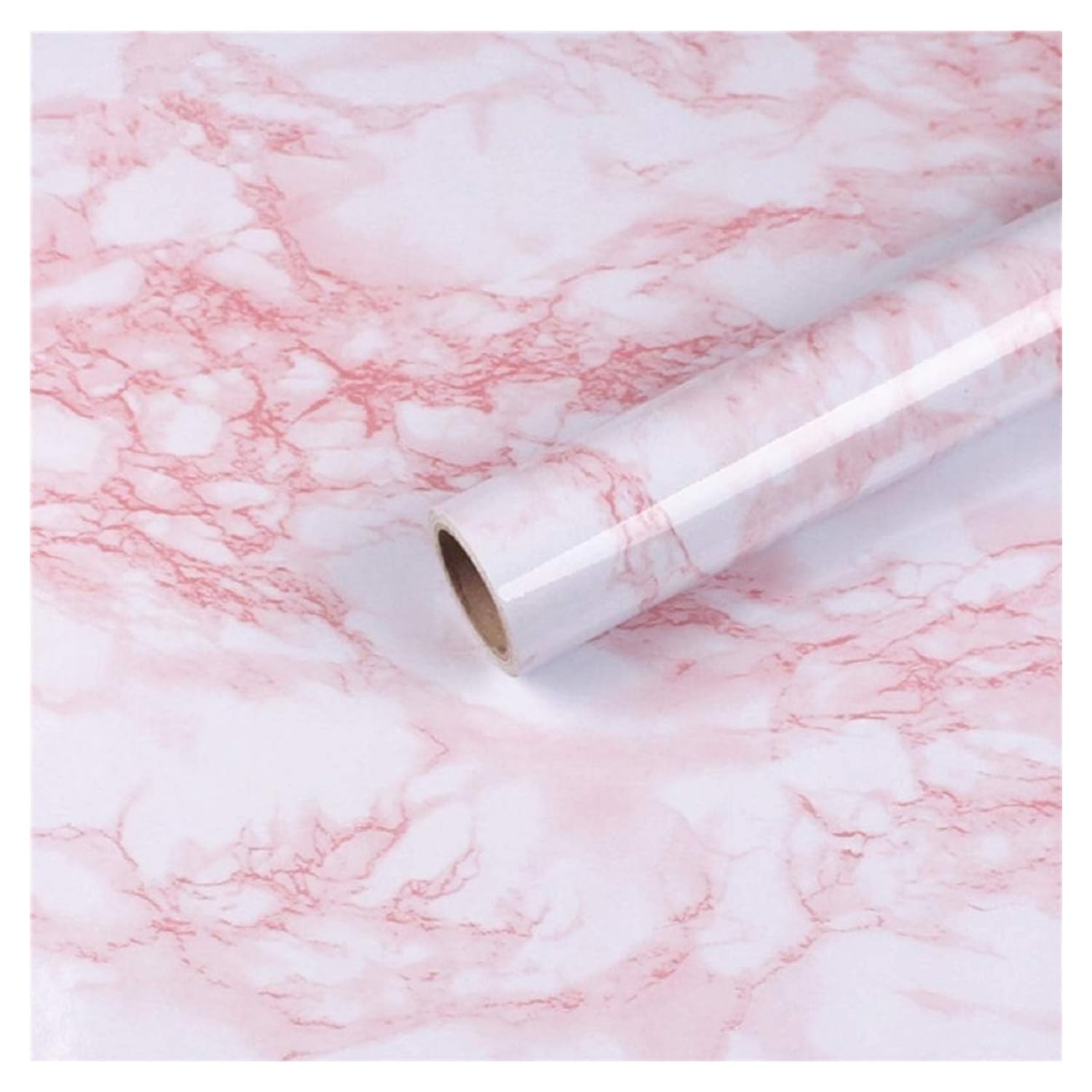 practicalWs Glossy Marble Contact Paper Granite White/Grey Kitchen Countertop Cabinets Furniture Refurbishment Wall Paper Thick Removable Wallpaper Peel and Stick Wall Decor Vinyl Wrap 11.8"x78.7"