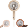 Ericfavre Portable Fan For Travel, 3 IN 1 USB Rechargeable Handheld Mini Fan For Women, Personal Portable Small Fans Foldable Cute Design 6 Speed Wind School Travel Outdoor Summer Gifts (Beige)