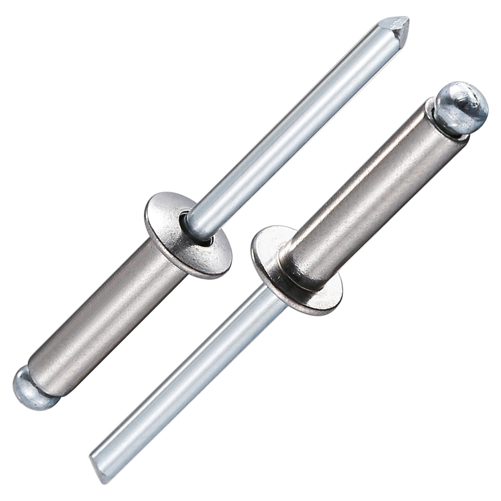 Wensilon(80Pcs) Aluminum blind pro Rivets Kit,Aluminum Grip and Steel Mandrel Set
