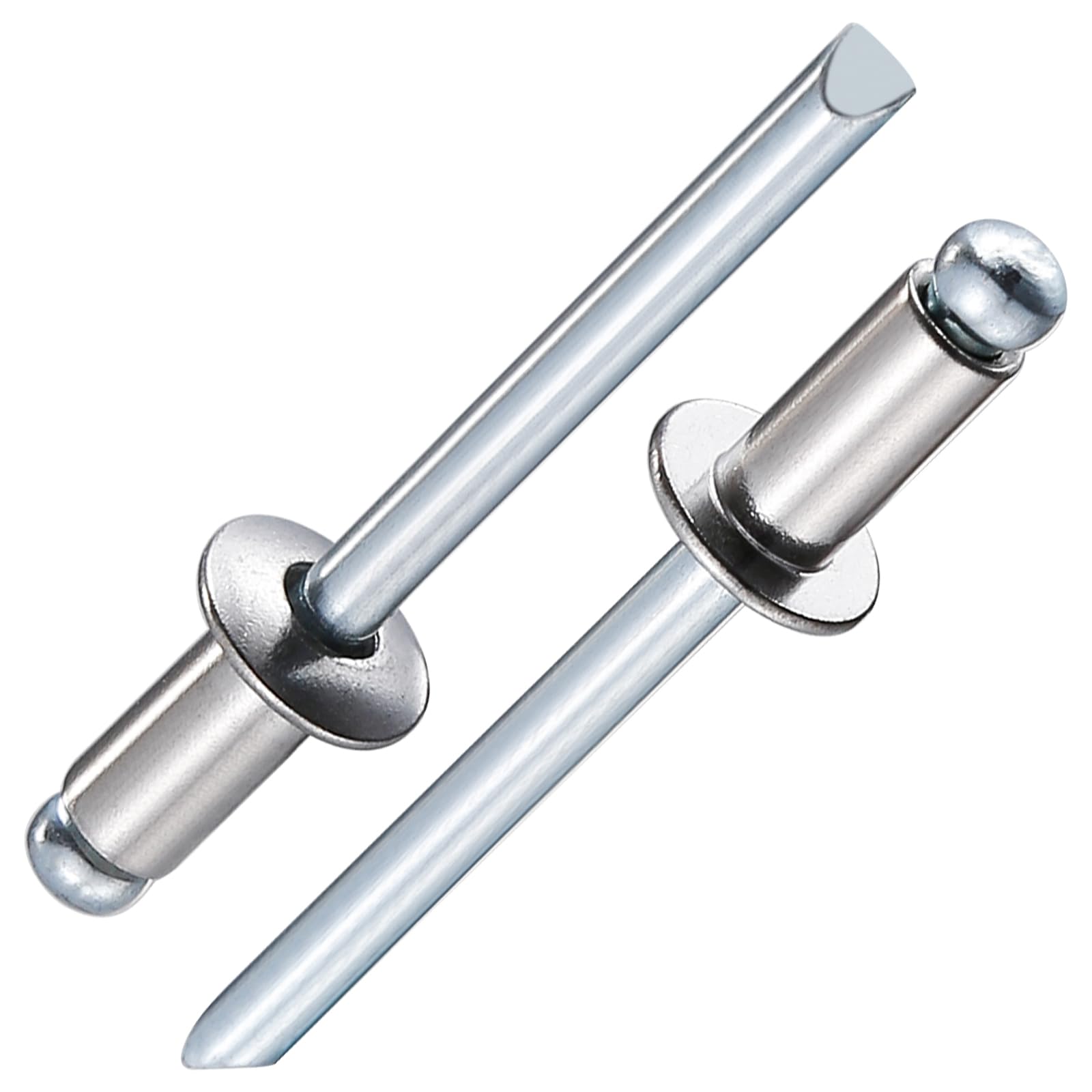 Wensilon(80Pcs) Aluminum blind pro Rivets Kit,Aluminum Grip and Steel Mandrel Set