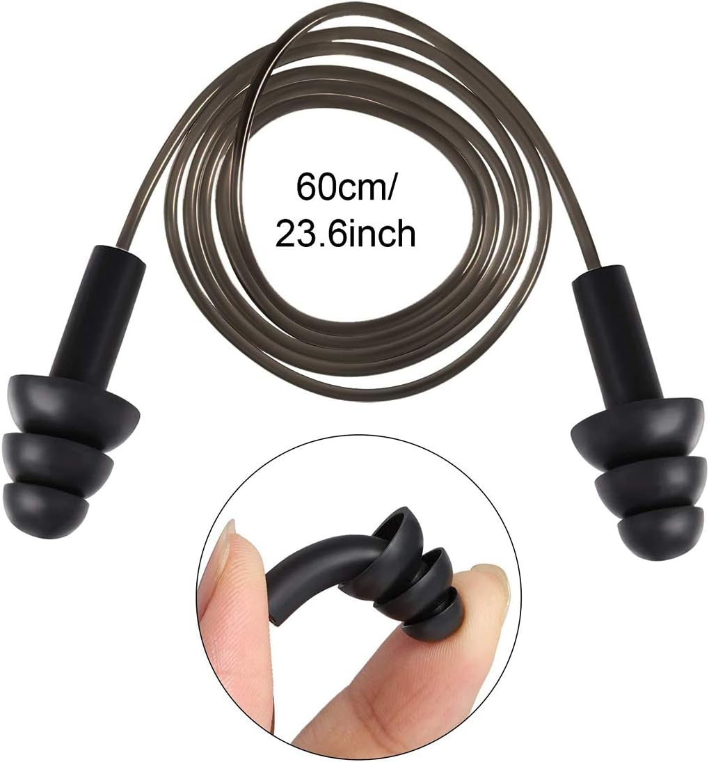 Ear Plugs for Sleeping,16 Pairs Noise Canceling Soft Reusable Silicone Earplugs Waterproof Noise Reduction Earplugs for Concert,Swimming,Study,Loud Noise,Snoring