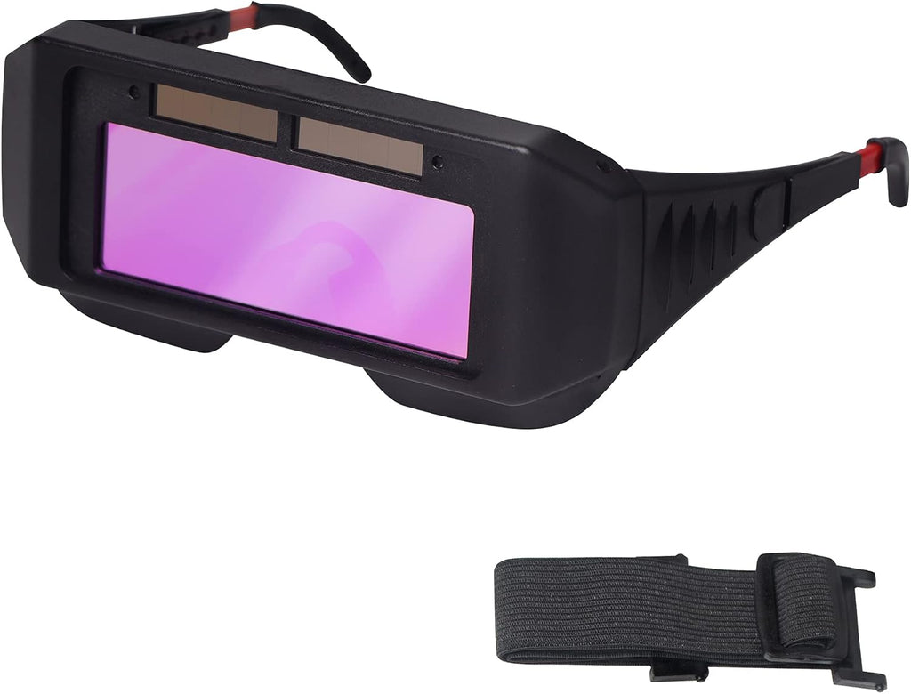 T TOVIA Welding Glasses Safety Welding Goggles LCD Protective Solar Powered Auto Darkening With 2 Sensors Adjustable Shade for Cutting, Grinding, Torch Brazing & TIG MIG MMA Plasma