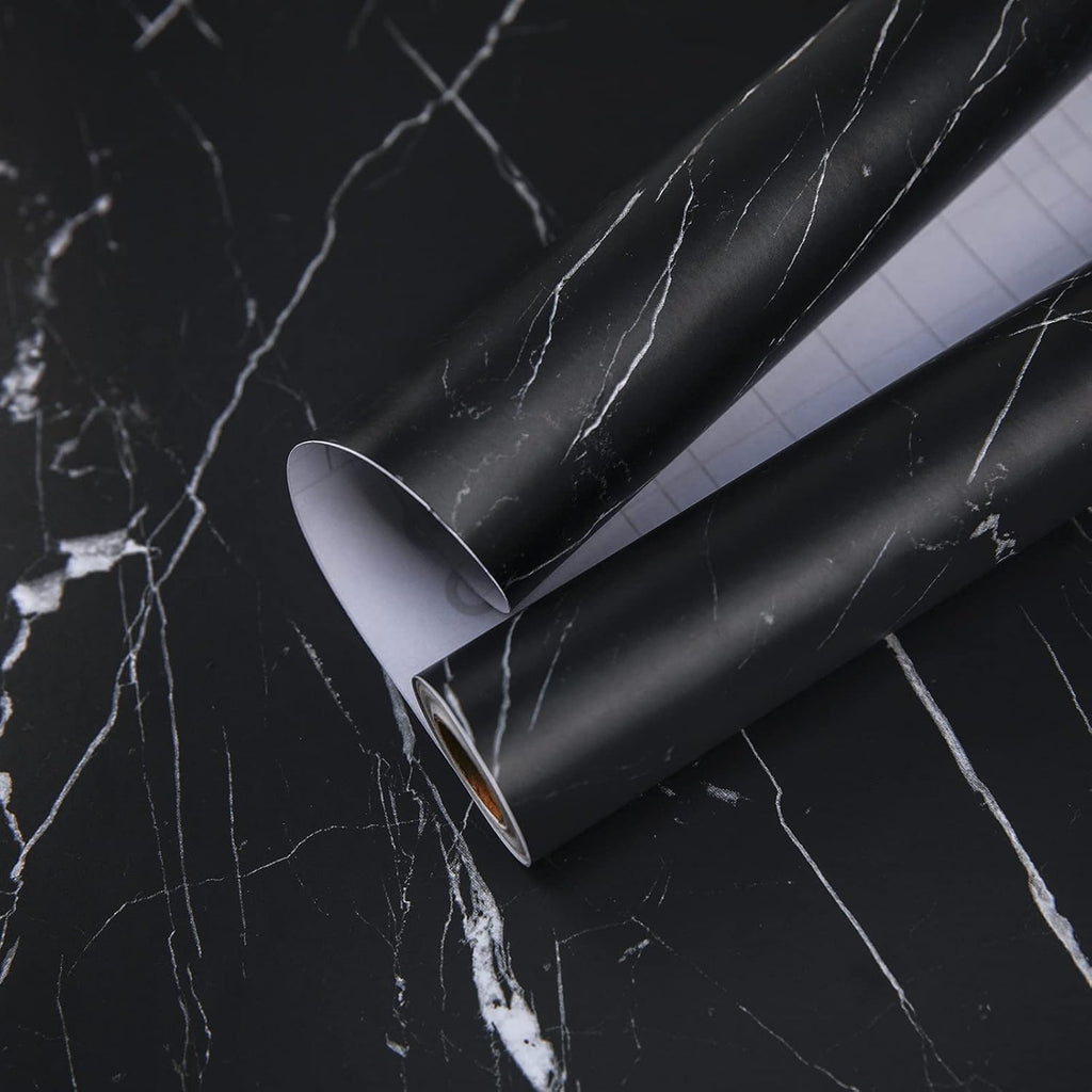 practicalWs Glossy Marble Contact Paper Granite White/Grey Kitchen Countertop Cabinets Furniture Refurbishment Wall Paper Thick Removable Wallpaper Peel and Stick Wall Decor Vinyl Wrap 11.8"x78.7"