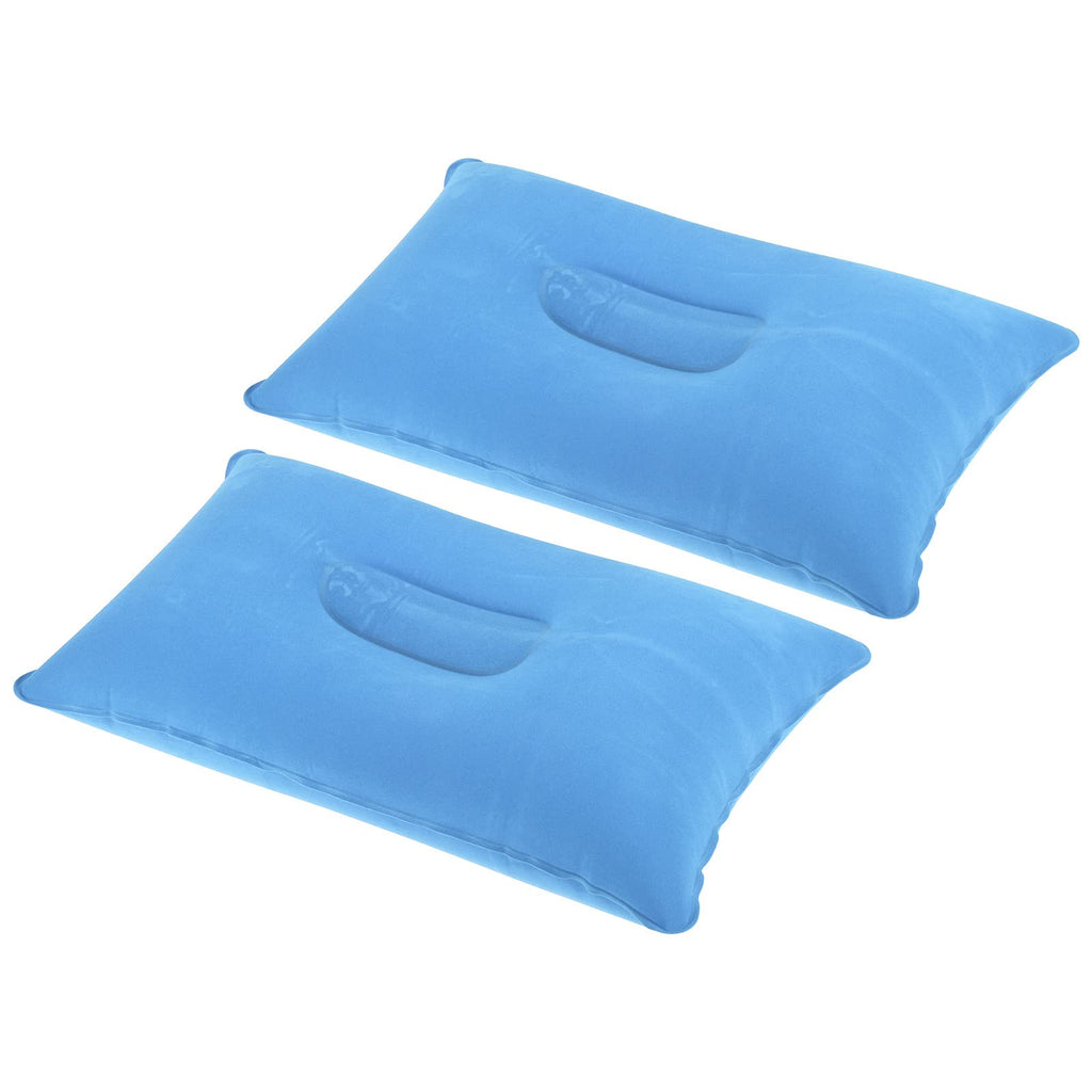 PATIKIL Inflatable Pillow, 2 Pack Squared Ultralight Camping Travel Pillow Desk Rest Neck Support for Hiking Backpacking Office, Dark Purple