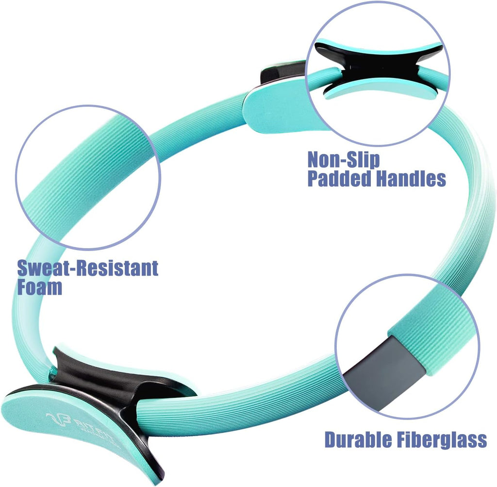 RitFit Pilates Ring Circle - 14 Inch Magic Fitness Circle for Toning Inner & Outer Thighs, Bonus Workout Guide Included