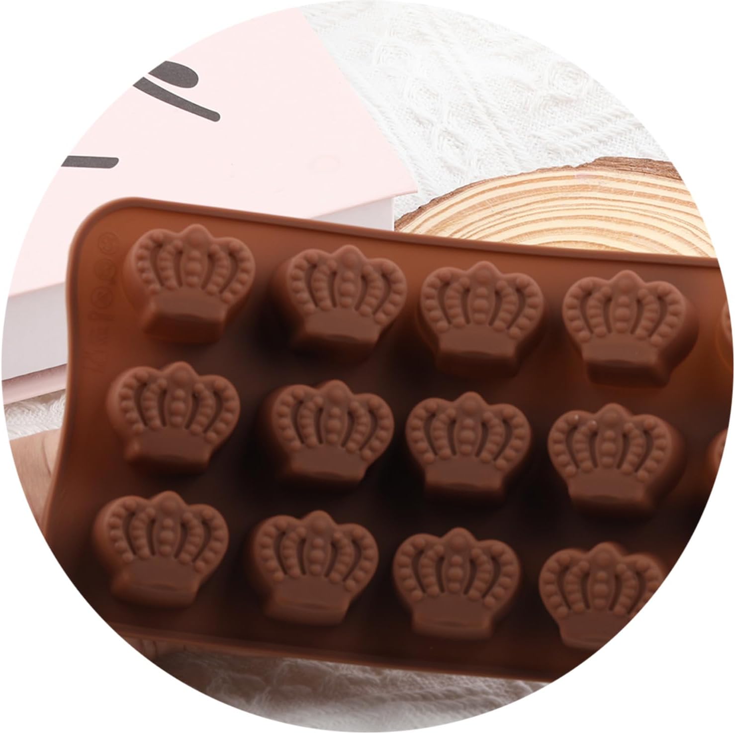 15 Cavity Crown Silicone Chocolate Molds For Chocolate Candy