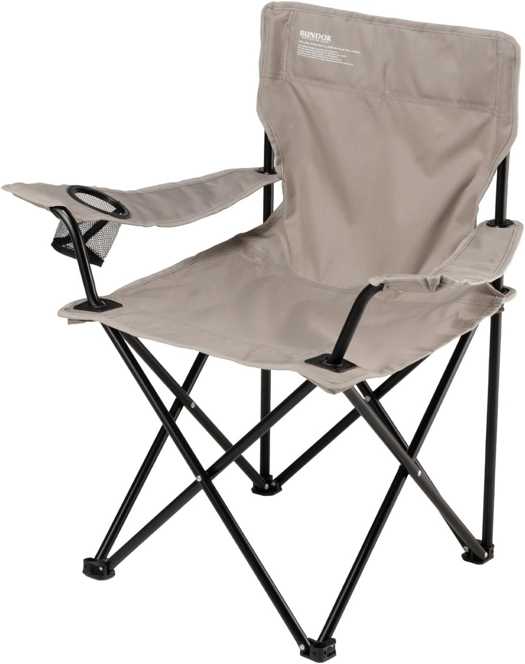 BUNDOK BD-187WG Lounge Chair, Warm Gray, Leisure, Outdoors, Fishing, Watching Sports, Closing Type, Compact