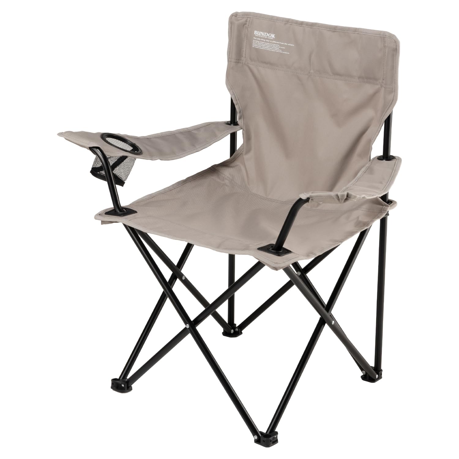 BUNDOK BD-187WG Lounge Chair, Warm Gray, Leisure, Outdoors, Fishing, Watching Sports, Closing Type, Compact