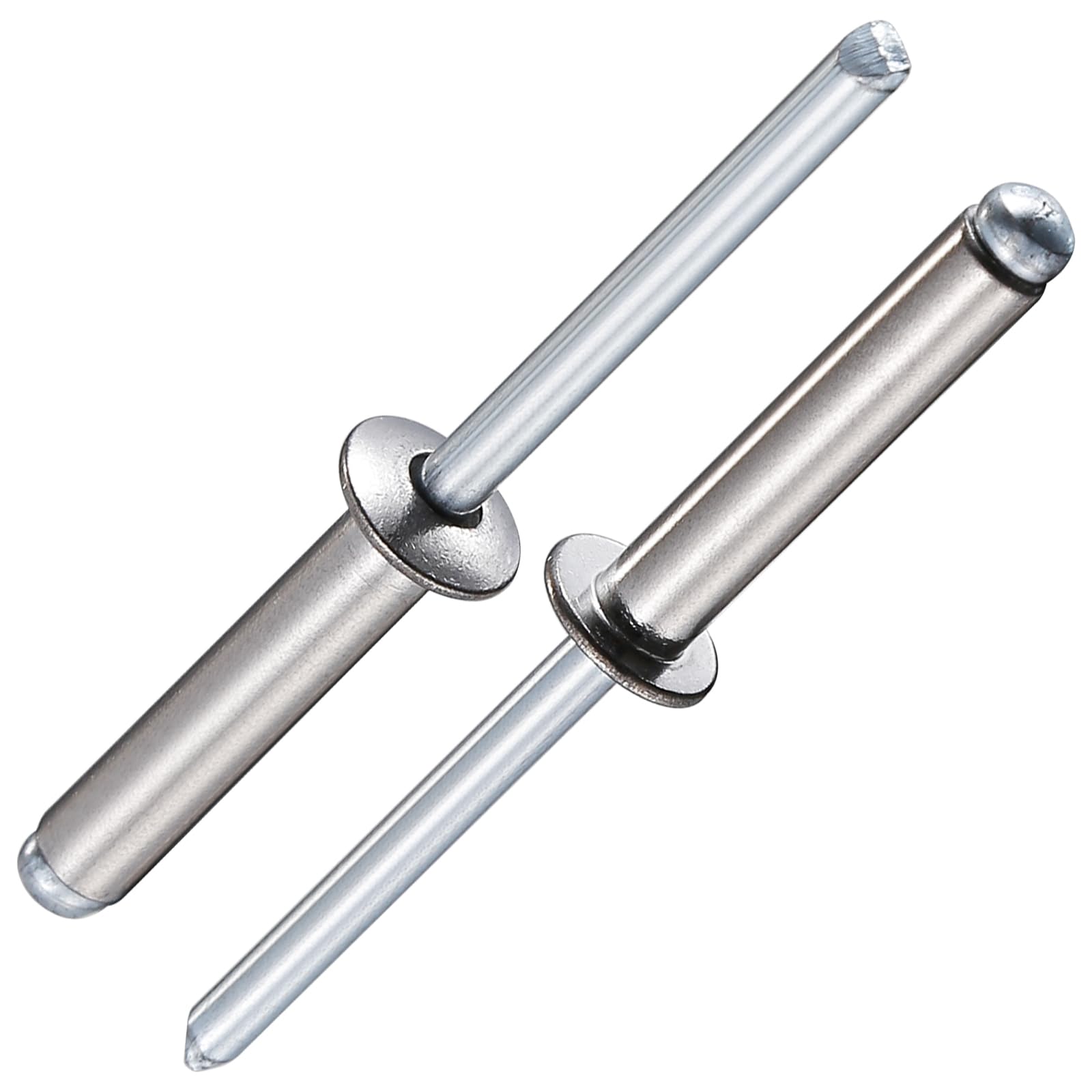 Wensilon(80Pcs) Aluminum blind pro Rivets Kit,Aluminum Grip and Steel Mandrel Set