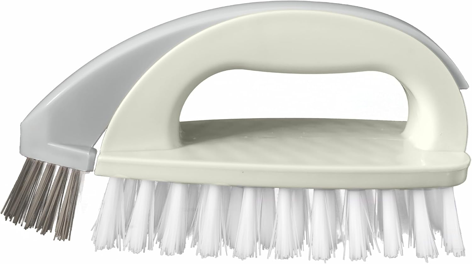 Detachable Cleaning Brush Handheld Brush Gap Brush Stiff Heavy-Duty Scrub Brush for Tile,Carpet,Bathroom Tubs,Grout,Blinds,Carpet,Shoes,Kitchen Sink (Cream)