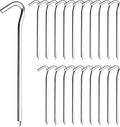 20Pcs 7" Tent Pegs Ground Stakes, Metal Stakes, Camping Peg for Pitching Camping, Camping, Outdoor Decoration