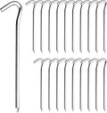 20Pcs 7" Tent Pegs Ground Stakes, Metal Stakes, Camping Peg for Pitching Camping, Camping, Outdoor Decoration