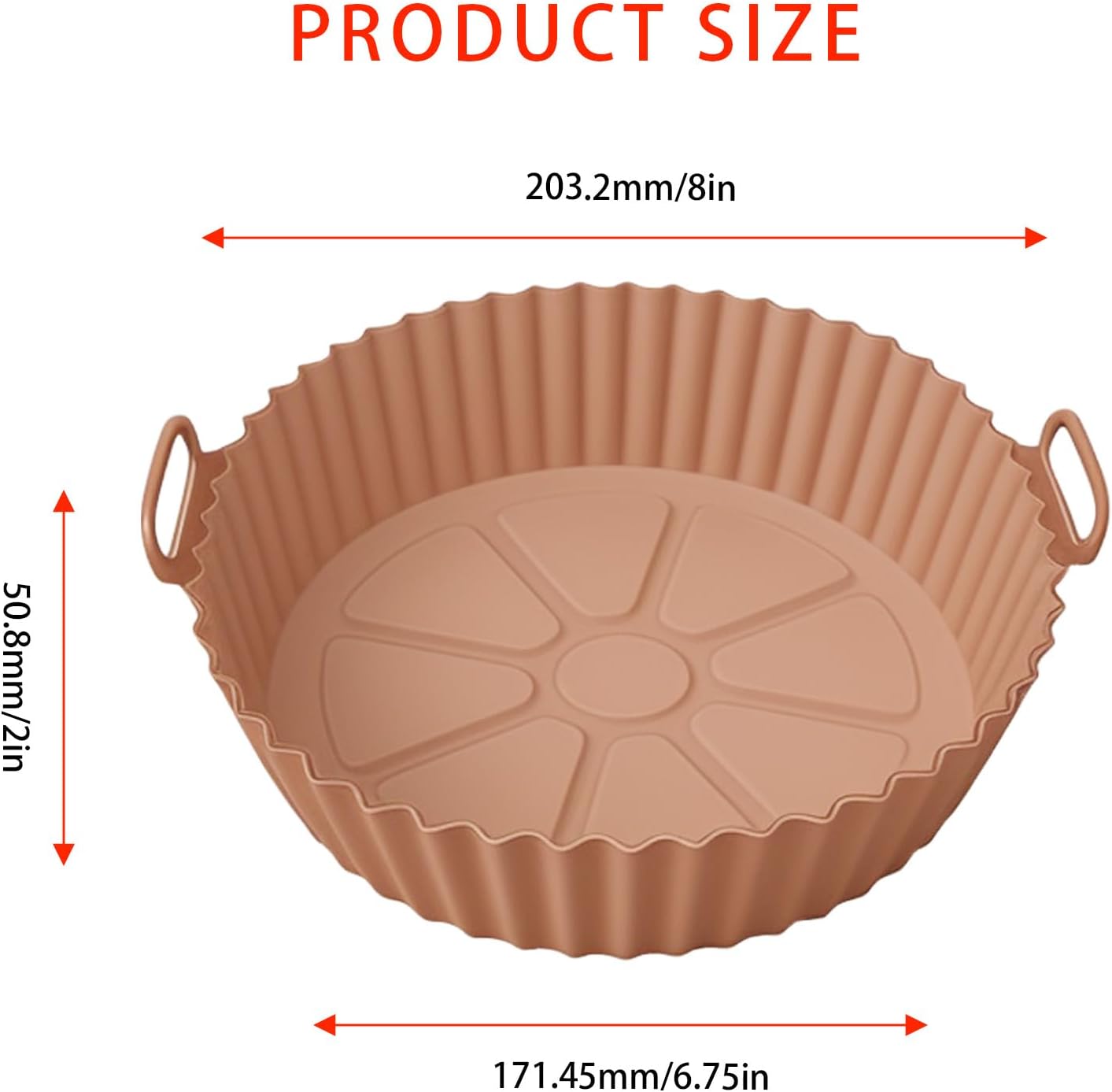 Silicone Air Fryer Liners Compatible with Ninja AF101 4QT AF141 5QT AF150 AF161 XL MAX 5.5QT and Most 3-5QT Air Fryers, Reusable Non-Stick Accessories for Ovens & Microwaves (Brown+Blue)