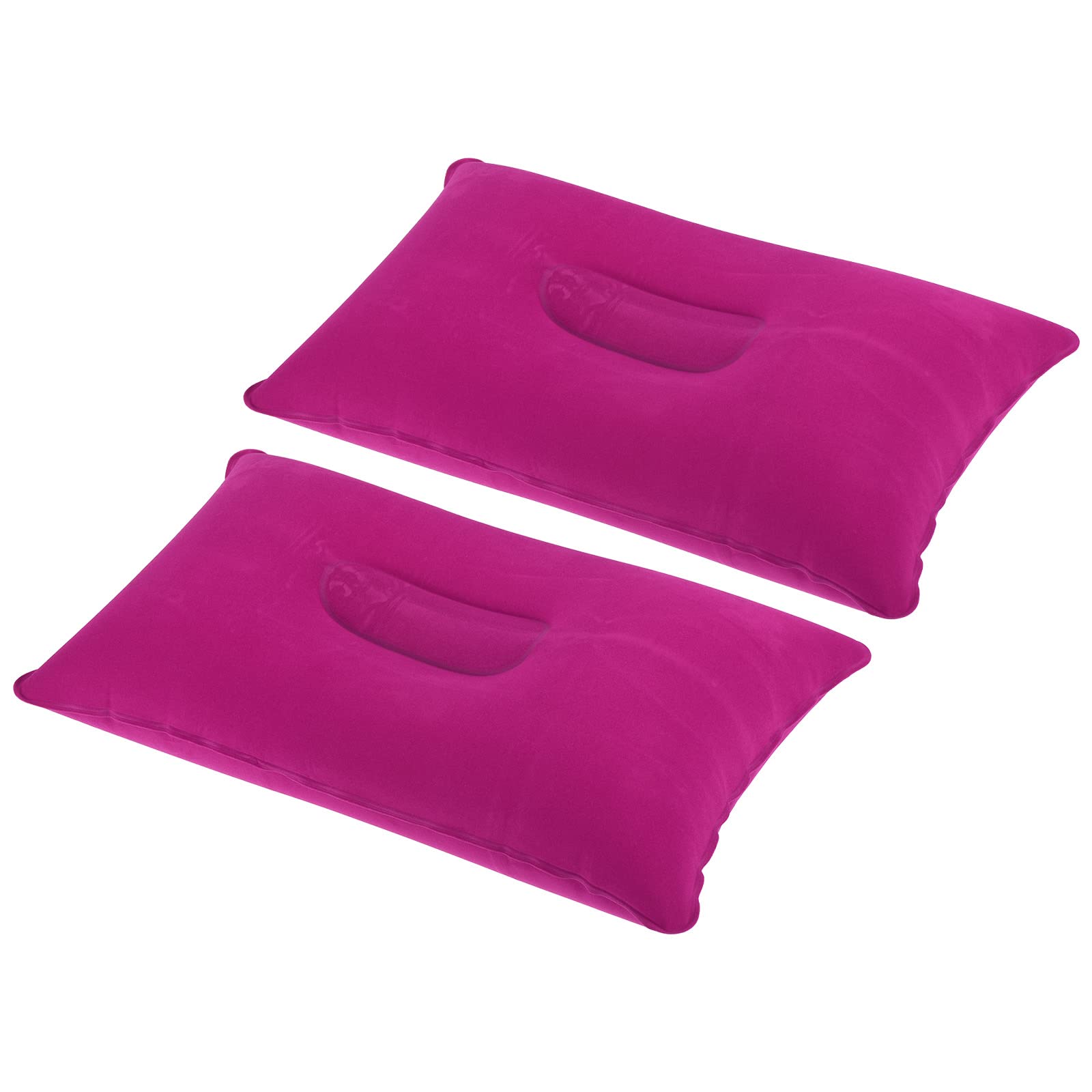 PATIKIL Inflatable Pillow, 2 Pack Squared Ultralight Camping Travel Pillow Desk Rest Neck Support for Hiking Backpacking Office, Dark Purple