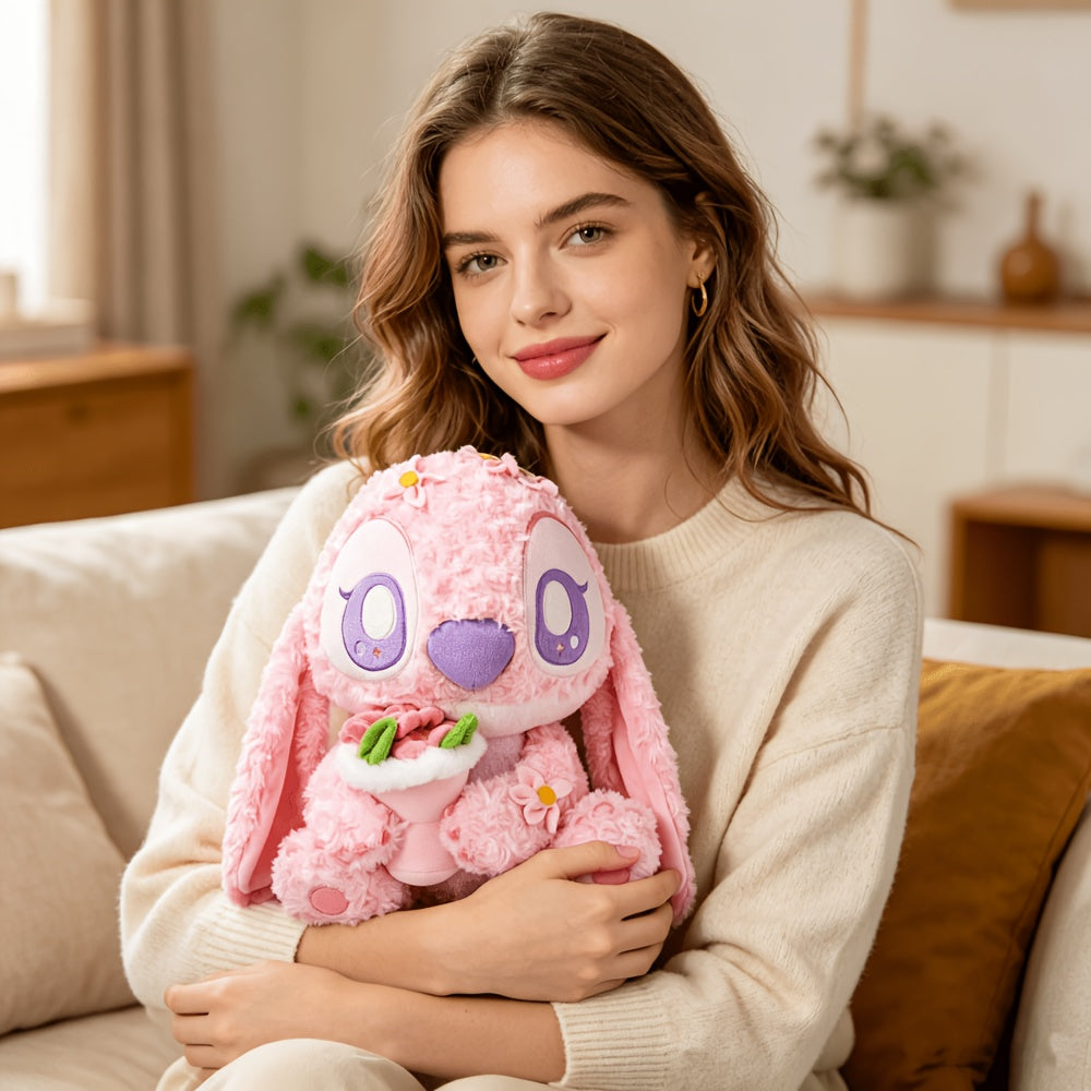 Stitch Series Petal Plush Angel Sitting Doll, Cute And Soft Stuffed Toy, Ideal Gift for Friends And Children