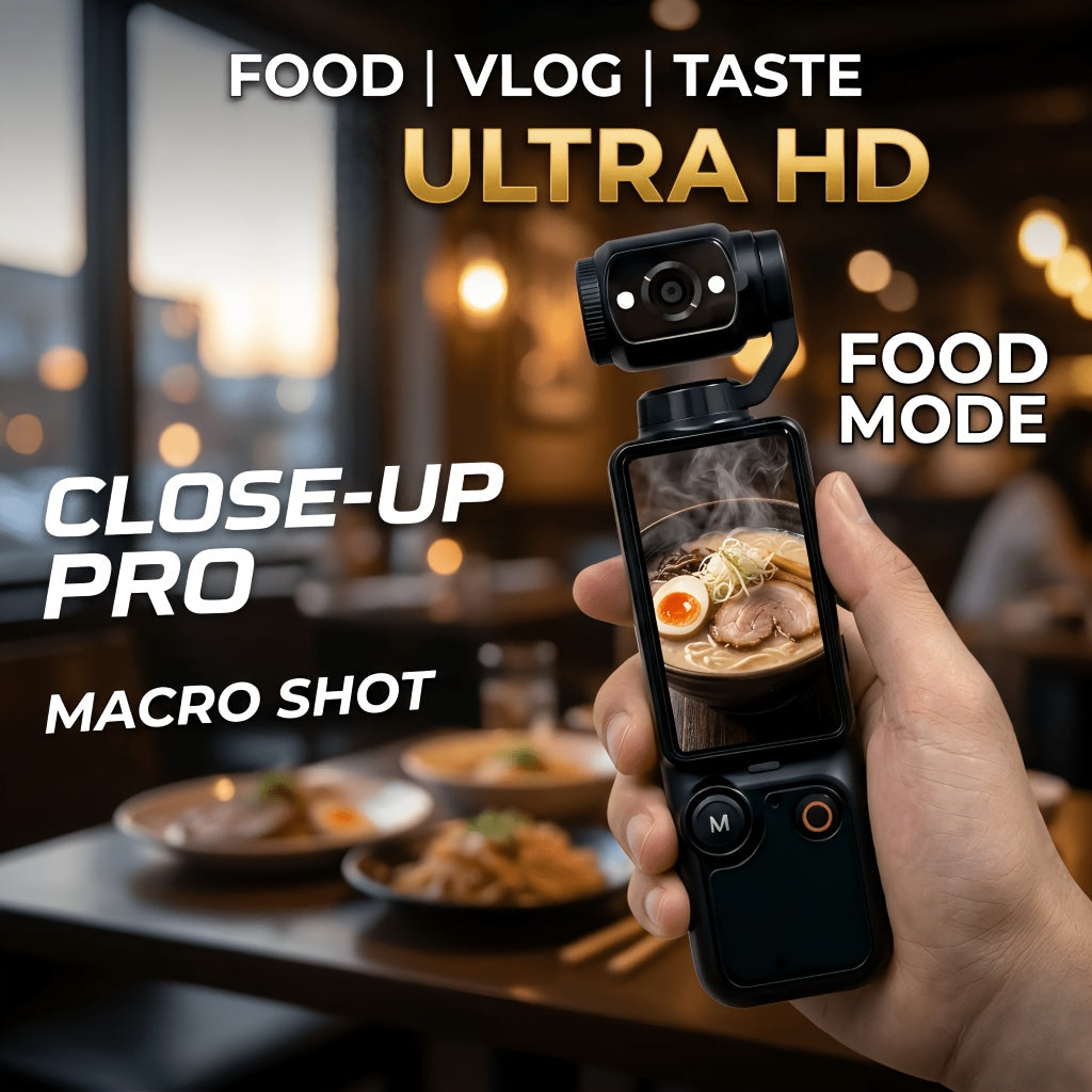 Ultra-Clear Pocket Camera 4, Handheld Sports Camera, Equipped with a 180° Rotatable Lens, a 1.9-Inch Flip Color Screen, a Built-In 2000Mah Battery, Type-C Fast Charging, Comes with a 32GB Memory Card, The Camera Can Be Expanded Up to 128GB