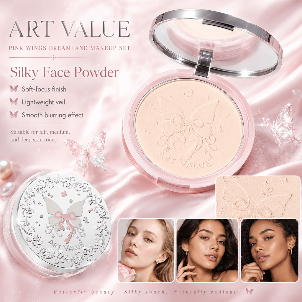 9 kom/ART VALUE Dream Wings Dream Set za Šminkanje, Kompletan Set Šminkarskih Proizvoda, sa Prefinjenim Reljefnim Dizajnom, Obuhvata Sve Stavke, Pogodan za Sve Tipove Kože, Idealno za Sezonu Venčanja, Rođendanske Poklone, Božićne Dekoracije i Poklone za N